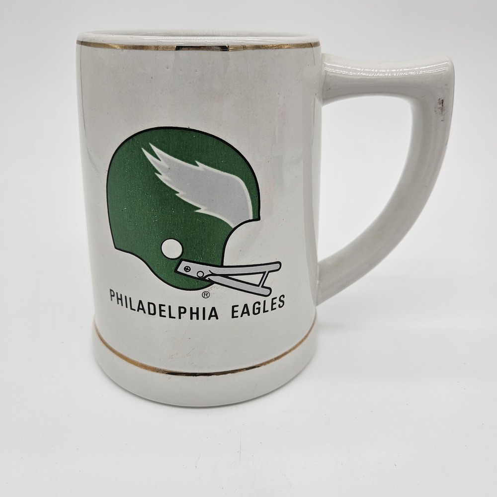 Lewis Bros. Vintage Ceramic Philadelphia EAGLES  Mug 1960'-1970's